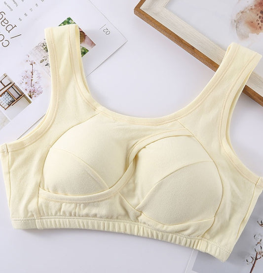 Premium Cotton Anti-expansion Anti-Sag Gathering Adjustment Sports Bra