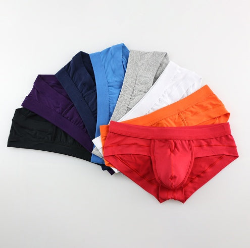 Men's Modal Triangle Trendy Mens Bikini Underwear Micro Fiber Modal Briefs Low Rise Pack