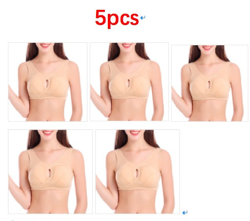 Premium Cotton Anti-expansion Anti-Sag Gathering Adjustment Sports Bra