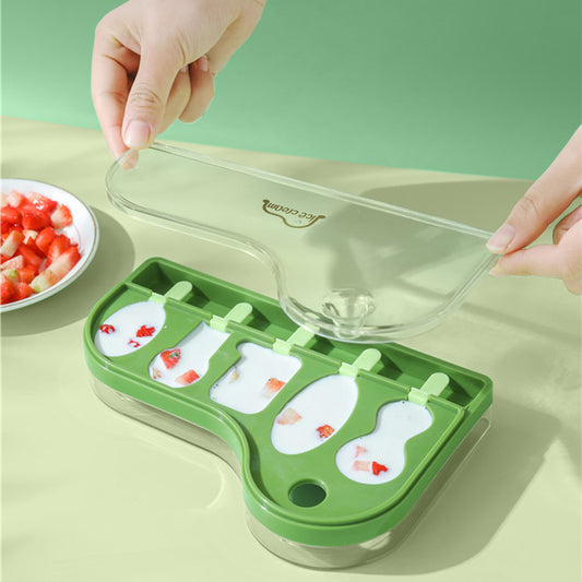 Popsicle Molds With Sticks 4-Cavity Ice  Molds Cute Baby Popsicle Molds Easy Release & Clean Ice Cream Mold Reusable BPA Ice Cream Mold For DIY Popsicle, Popsicles Molds