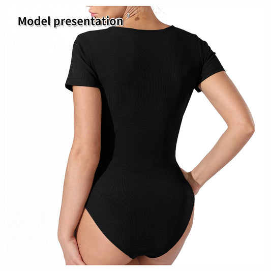 Premium Women's Fashion Simple Solid Color Bodysuit