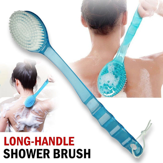 Long Handle Bath Body Brush with Soft and Stiff Bristles Shower Exfoliating Skin Scrubber Massager