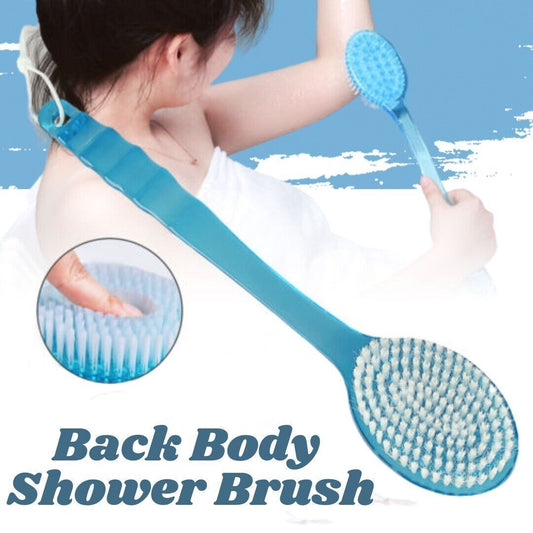 Long Handle Bath Body Brush with Soft and Stiff Bristles Shower Exfoliating Skin Scrubber Massager